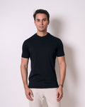Camiseta Pima - Gola Rolê - Preto