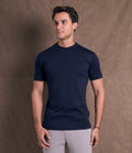 Camiseta Pima - Gola Rolê - Marinho
