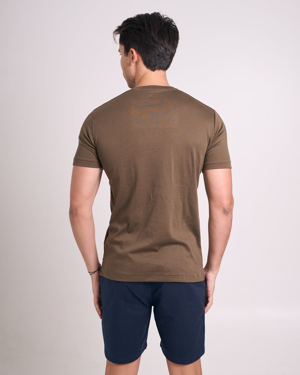 Camiseta Pima - Gola V - Verde Oliva