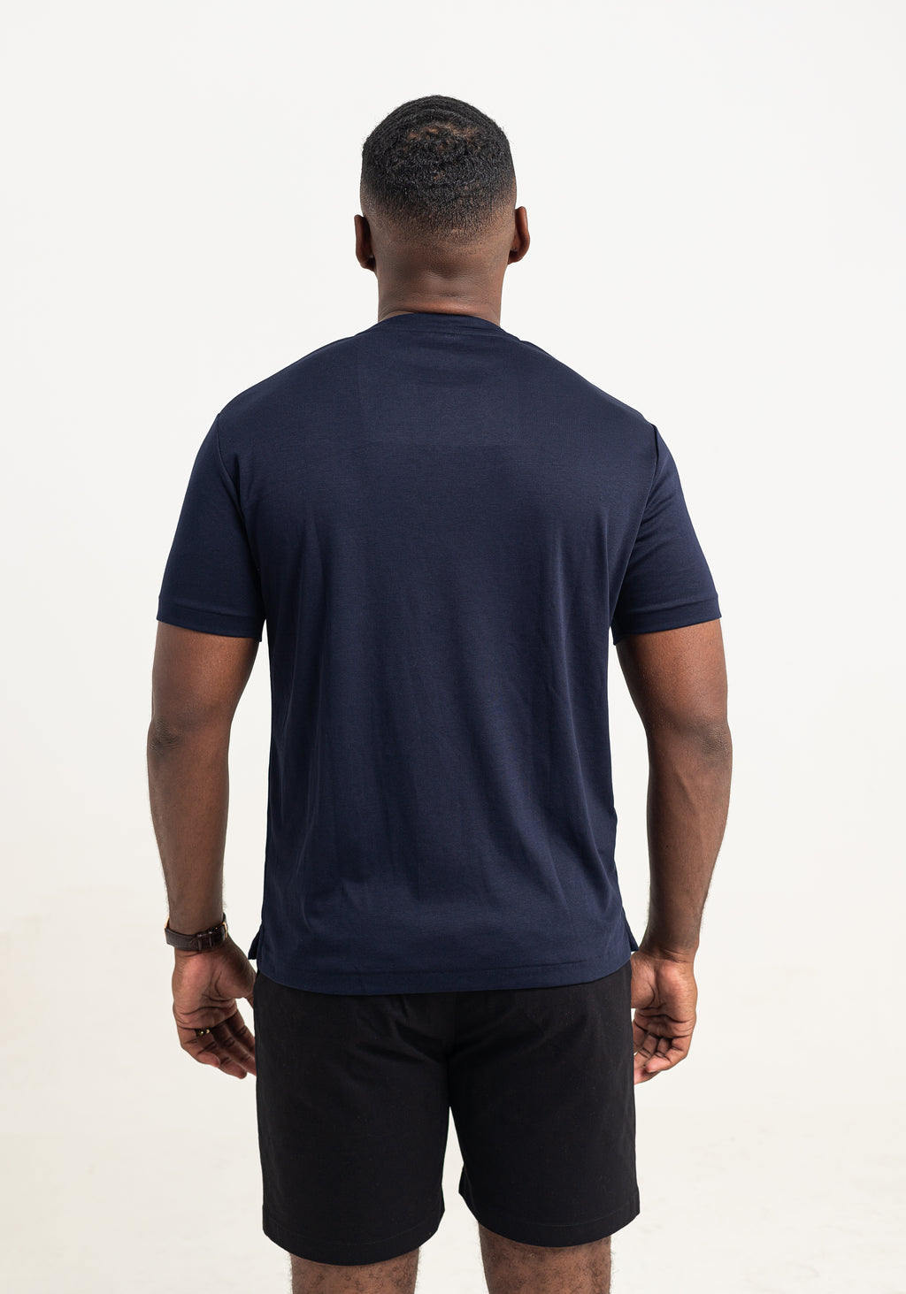 Camiseta Pima - Gola V - Marinho