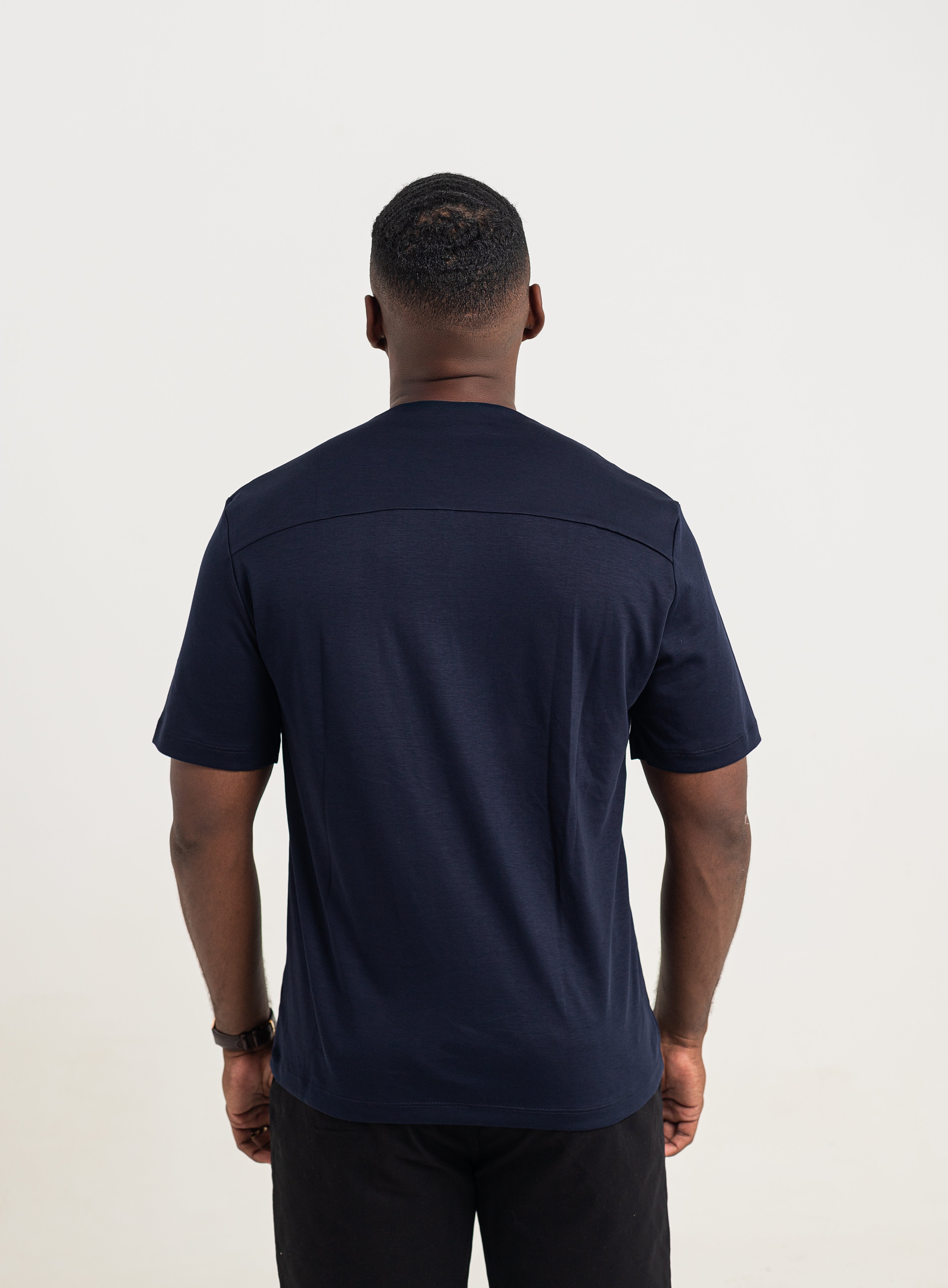 Camiseta Pima - Gola Home - Marinho