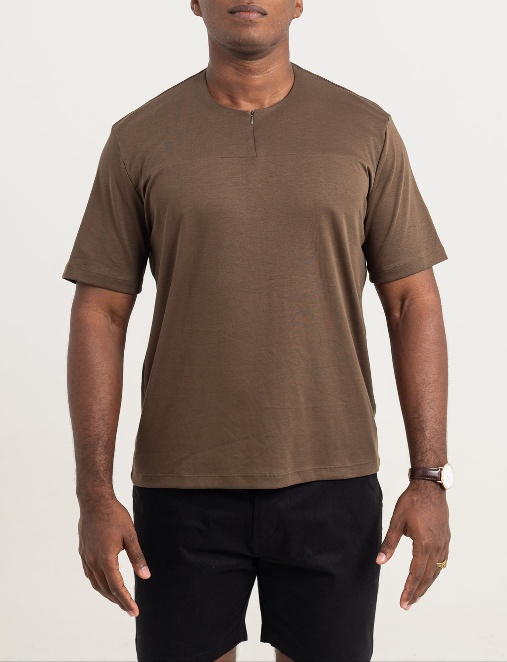 Camiseta Pima - Gola Home - Verde Oliva
