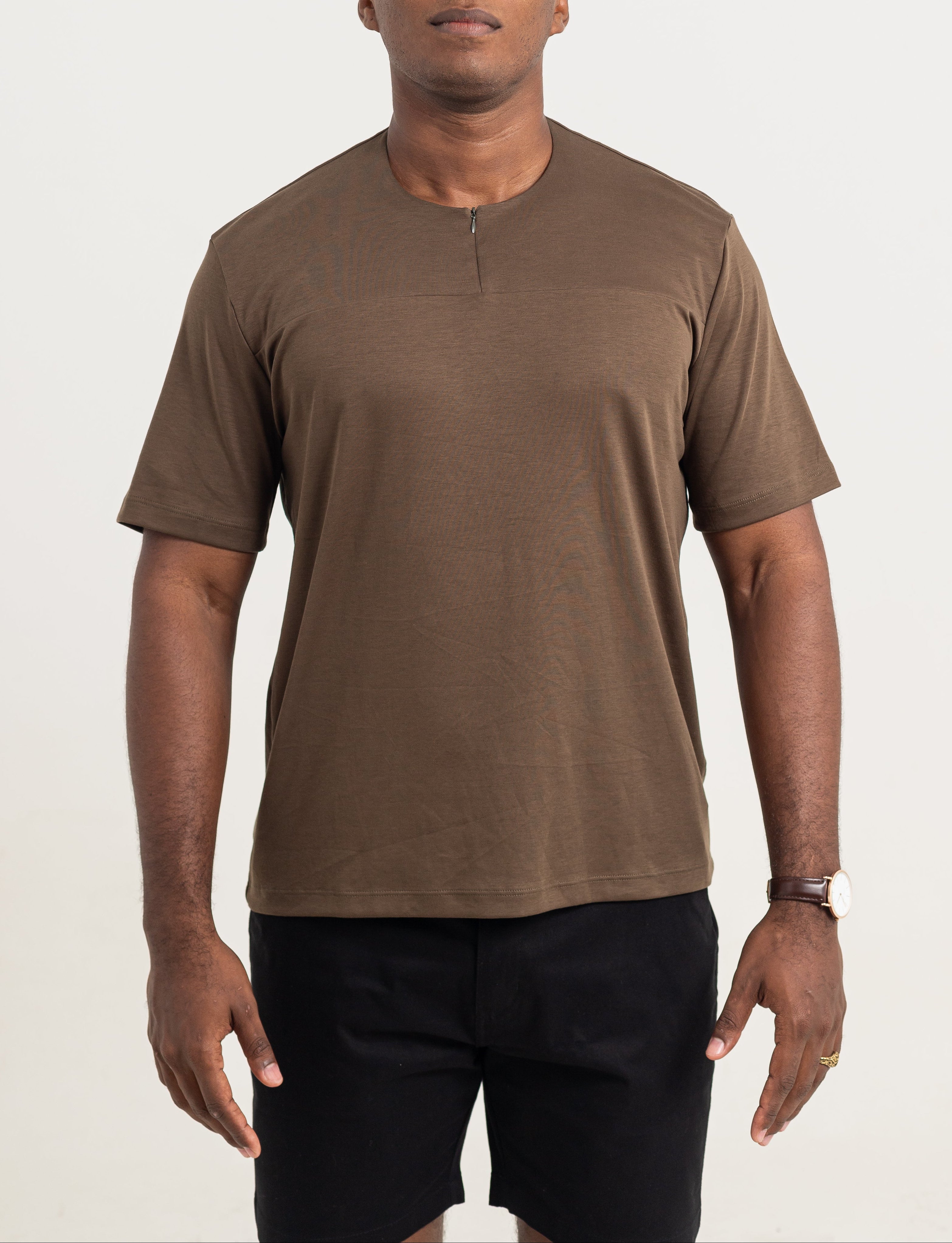 Camiseta Pima - Gola Home - Verde Oliva
