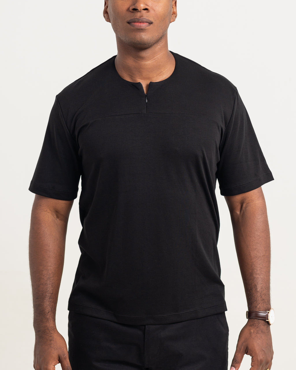 Camiseta Pima - Gola Home - Preto