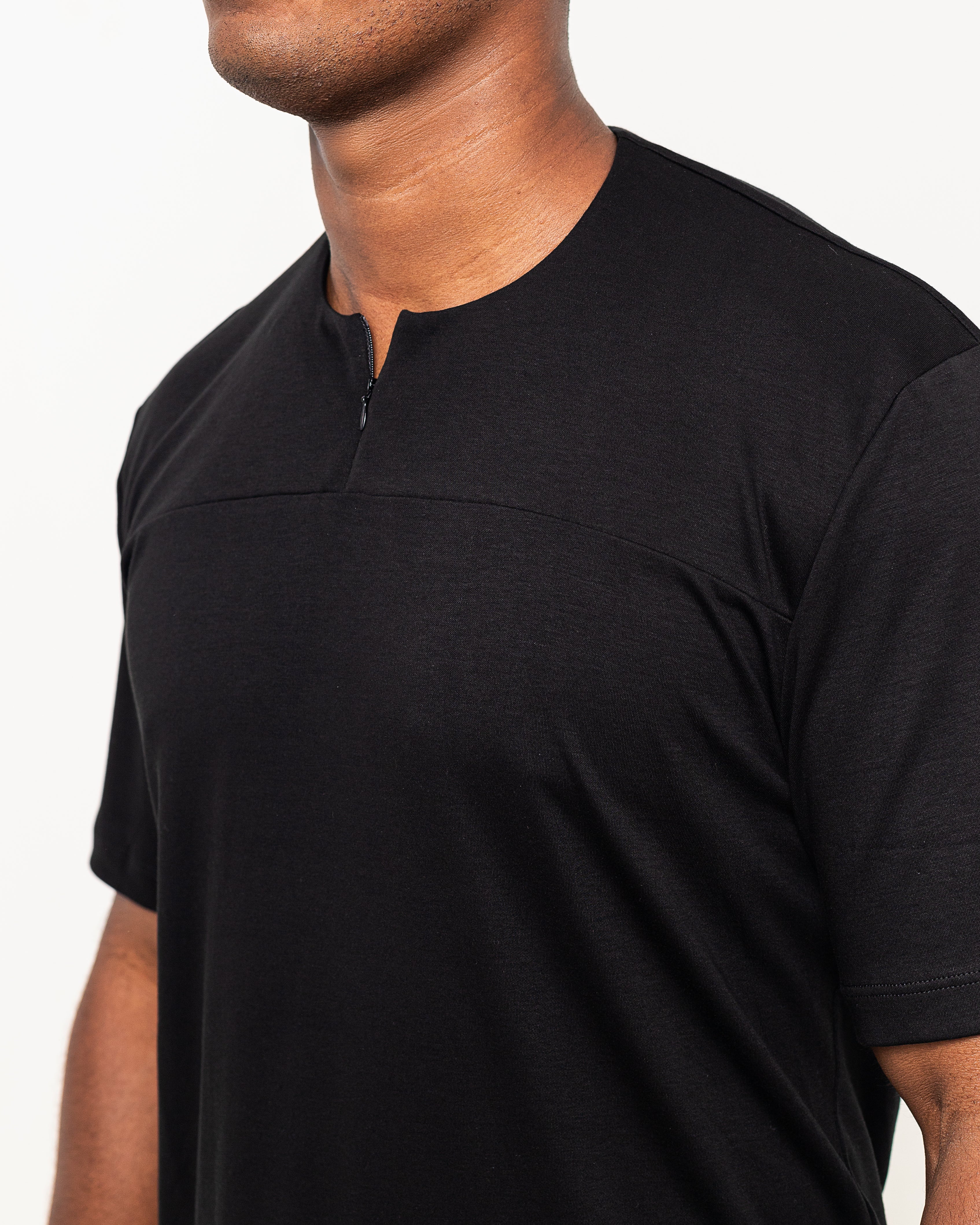 Camiseta Pima - Gola Home - Preto